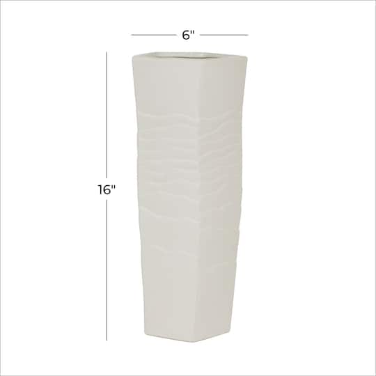 White Ceramic Contemporary Vase